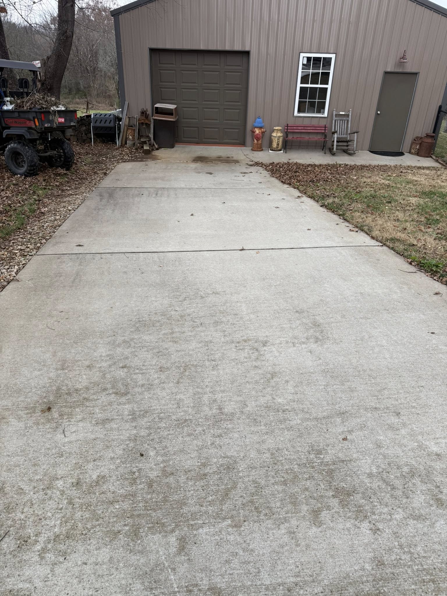Before professional concrete cleaning in Murfreesboro, TN
